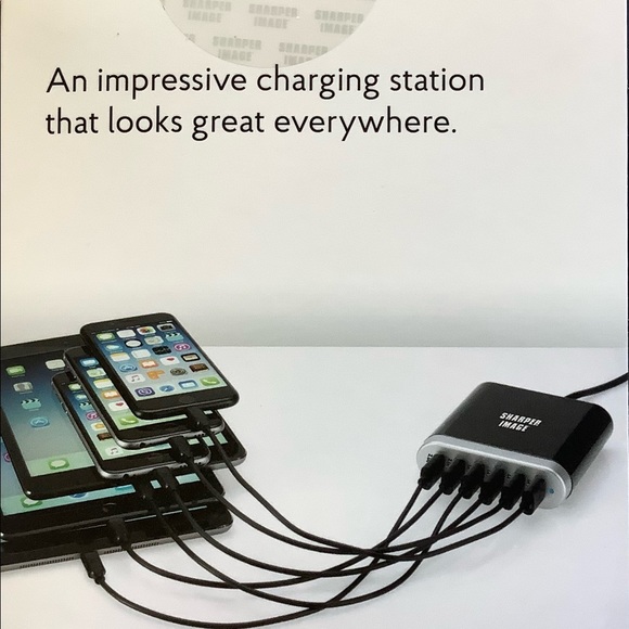 Sharper Image 6 USB Port Rapid Desktop Charging Station. - Picture 2 of 5